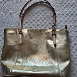 Michael Kors Gold Tote Bag